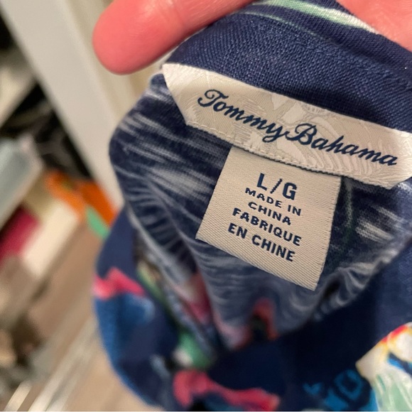 Tropical print Tommy Bahama shift dress. Size large. - Picture 2 of 4